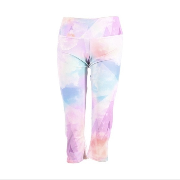 Onzie Candy Cloud Yoga Pastel Sprinter Capri Leggings Size S/M - Picture 2 of 11